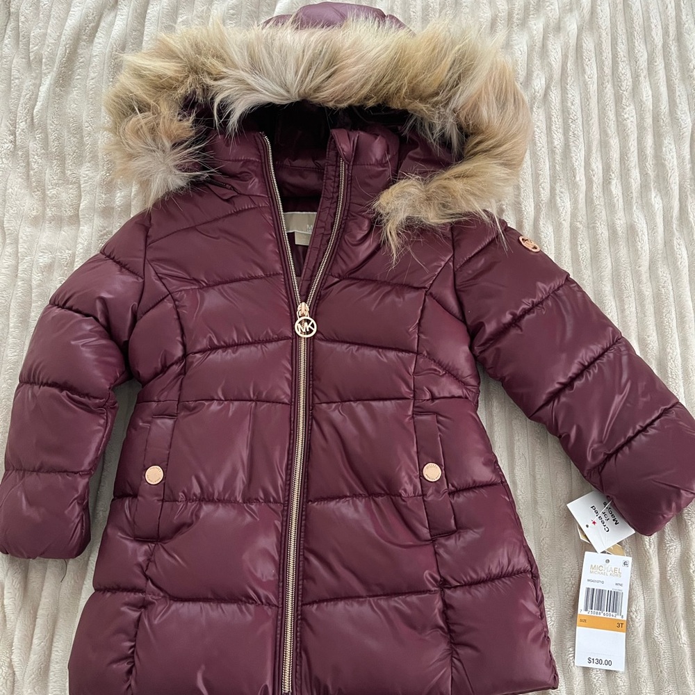 Michael Kors Maroon Toddler Jacket NWT